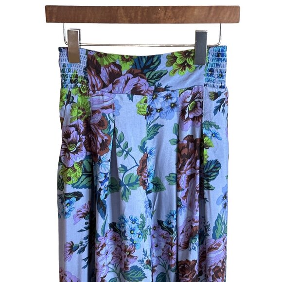 Nwt Perfect For Fall Mauve Anthopologie Floral Wide-Leg Pants - GREAT GIFT !!! - Picture 7 of 9